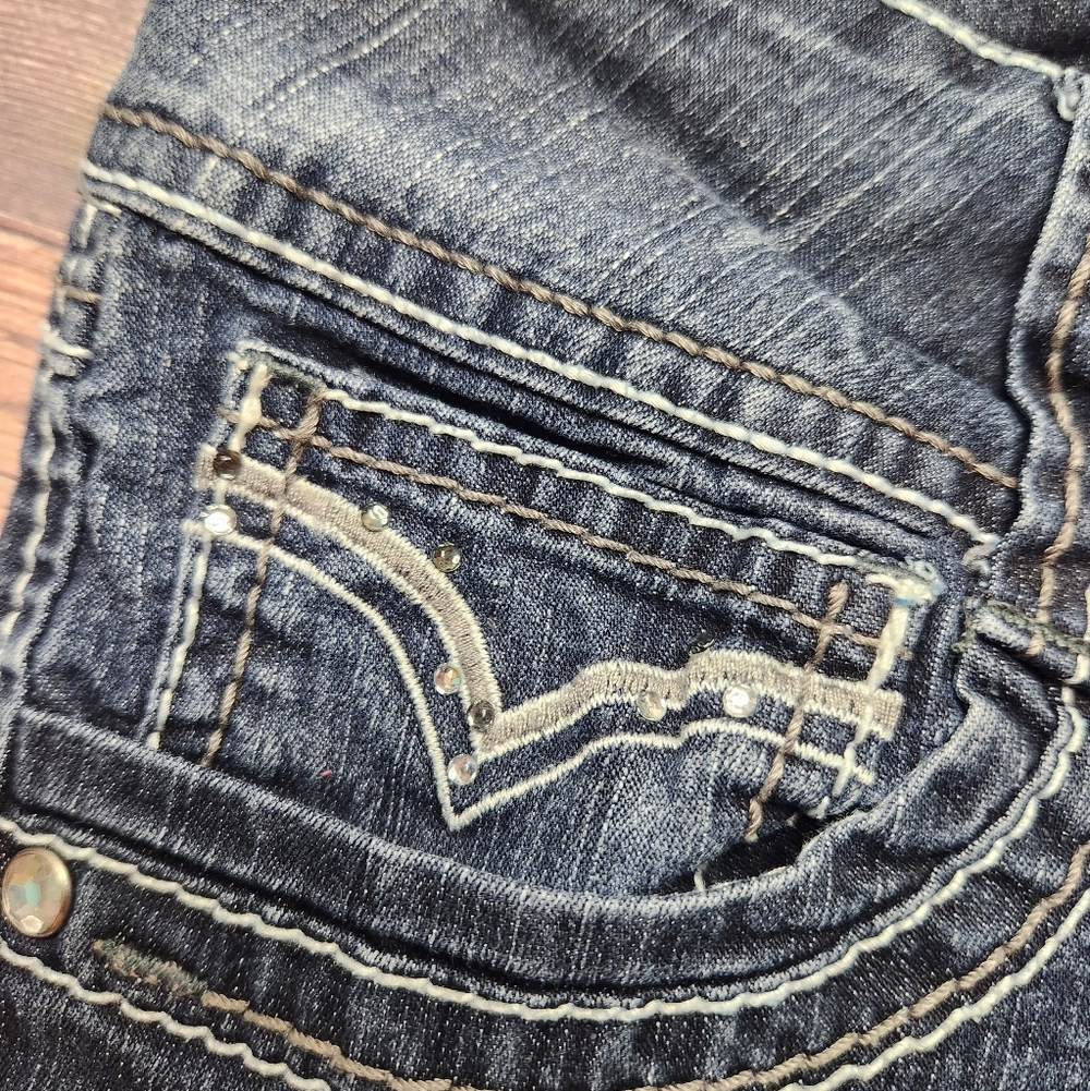 Angels Jeans Y2K 2000s Flare Super Low Rise Jeans - Picture 8 of 12